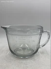 Vintage Anchor Hocking Clear Glass Butter Bowl Measuring Cup With Handle