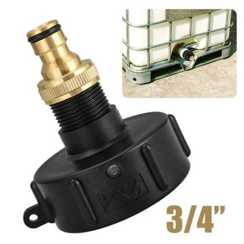 Für 1000L Container-Tank Fass S60X6 IBC Adapter 3/4Mit Auslaufhahn Regenwasser - Bild 13 von 15