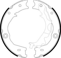 Hella 8DA 355 051-121 Bremsbackensatz, Feststellbremse FüR Kia