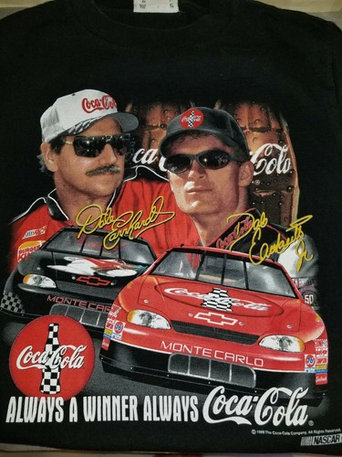 Vintage 1999 Nascar Coca Cola Dale Earnhardt Jr & Sr lizenziertes T-Shirt Kinder M 12 - Bild 3 von 9
