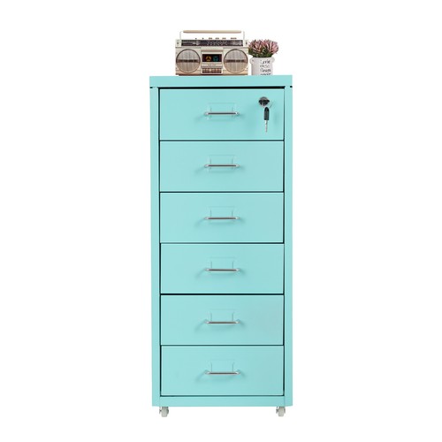 6-layer Vertical File Cabinet, Metal File Cabinet with Lock, Filing Cabinet - Picture 3 of 24