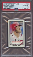 2016 Topps Heritage 1967 Bazooka BH Bryce Harper PSA 10 Gem Mint