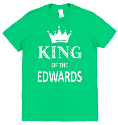 Personalisiertes T-Shirt King of The (Nachname) individuell Vatertag Papa Geschenk