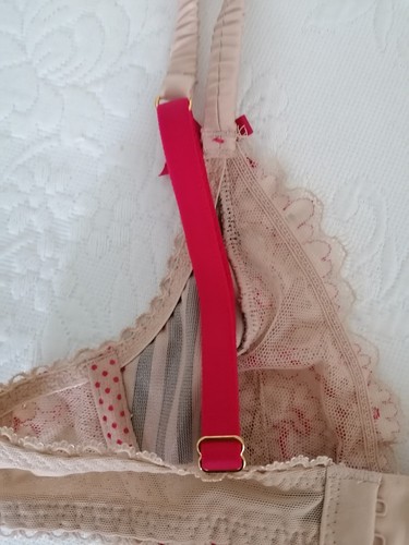 M&S BOUTIQUE SATIN & LACE UNDERWIRED NonPADDED PLUNGE BRA In ROSE QUARTZ 28B - Picture 5 of 7
