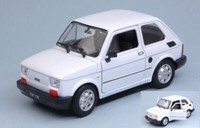 Welly 1/24 Epoche Fiat 126 1973 Weiss Modellbau Statisches Modell Diecast