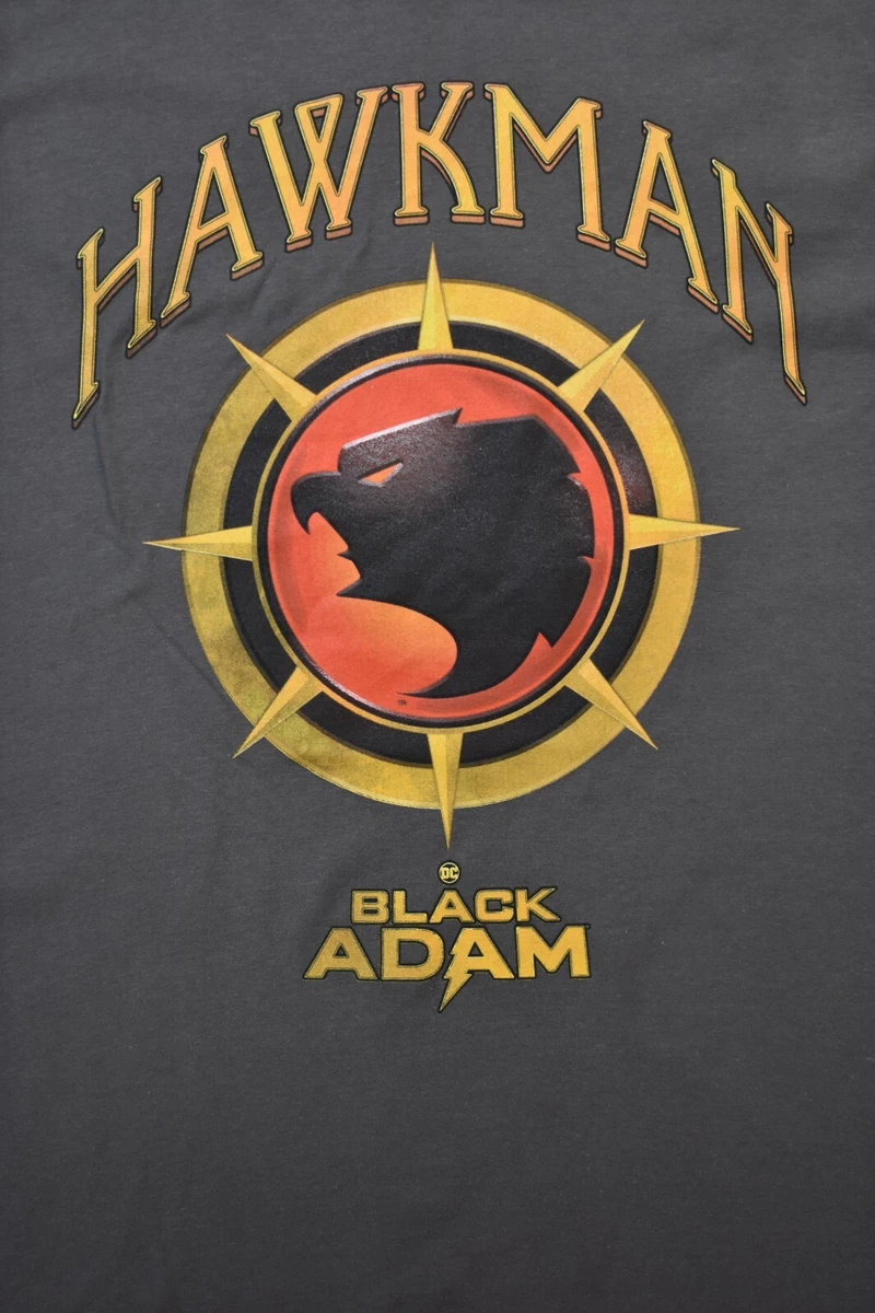 Black Adam Mens Hawkman Emblem Logo Charcoal Shirt New S-3XL | eBay