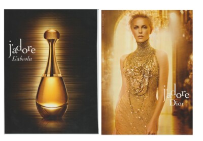 Hochglanzpapier Werbung - Ich liebe das Absolute von Christian Dior beidseitig