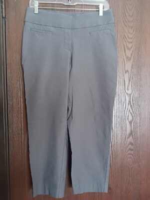 Apt 9 Brynn Capri Pants Womens Size 10 Gray Stretch Pull On | eBay