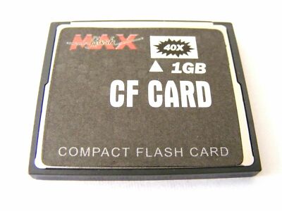 . . 1GB Compact Flash Card 40x ( 1 GB CF Karte ) MAXFLASH Neu  . .