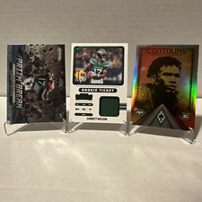 Garrett Wilson (3) Lot: Contenders Emerald Patch RC-Contours Holo RC-Prizm Break