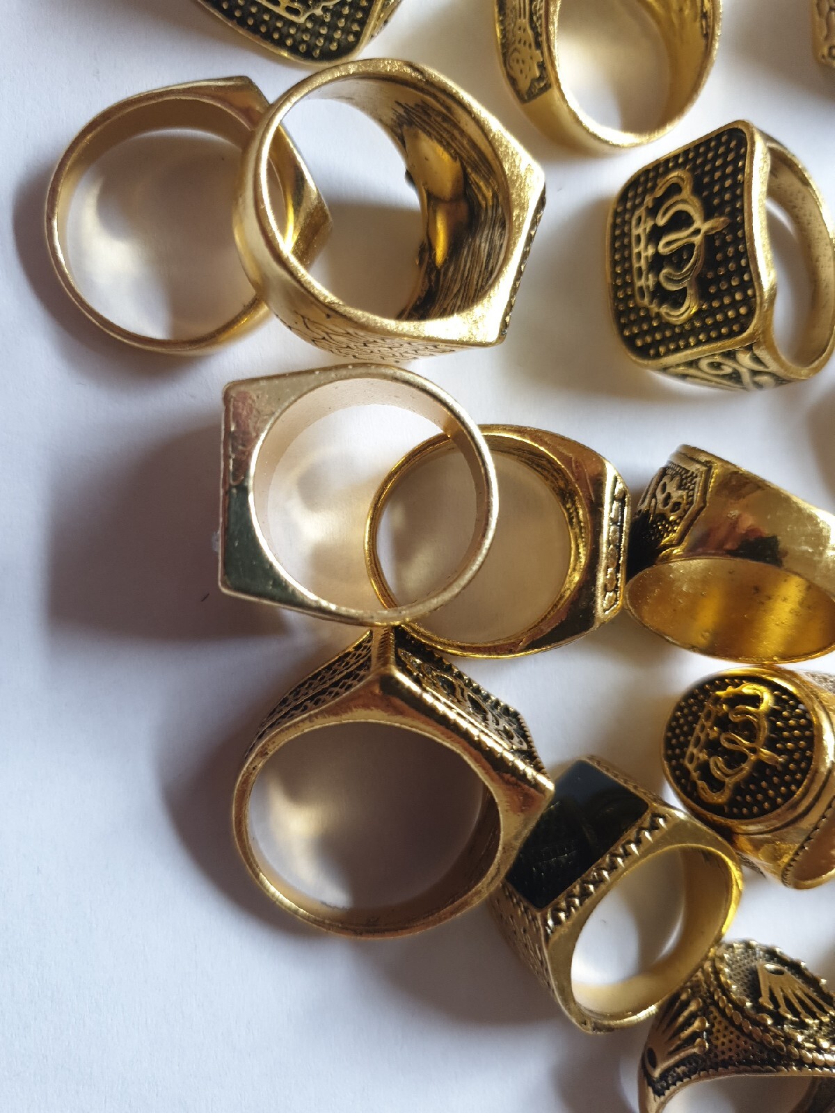 WHOLESALE JOBLOT 36 Mens Assorted Chunky Gothic Rings UK 🇬🇧 STOCK