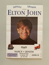 TICKET CONCERT SPACE MOUNTAIN DISNEYLAND - ELTON JOHN 4 JUIN 1995 ZENITH - NANCY