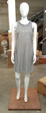 Eliza J EJ6M2507 Women’s Floral Lace Beaded Neckline Sheath Dress Gray Size 8