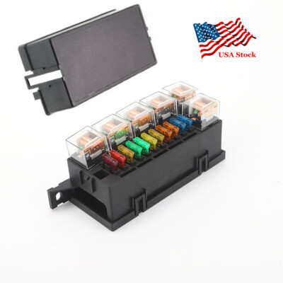 12V Universal Relay & Fuse Box 11 Fuses & 6 Relays 80A for Vintage Car Truck Rod