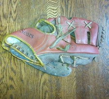 Vintage SEARS Top Grain Leather Baseball Mitt Right Hand Throw 16158 Pro Glove
