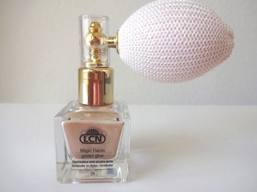 LCN Golden Glow RETRO Puderzerstäuber mit Quaste Goldpuder Glitzer Highlighter - Bild 1 von 14