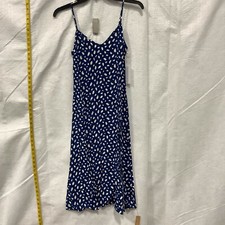 Reformation Womens Moray Side Slit V Neck Strappy Midi Blue Crimini Dress Size 0