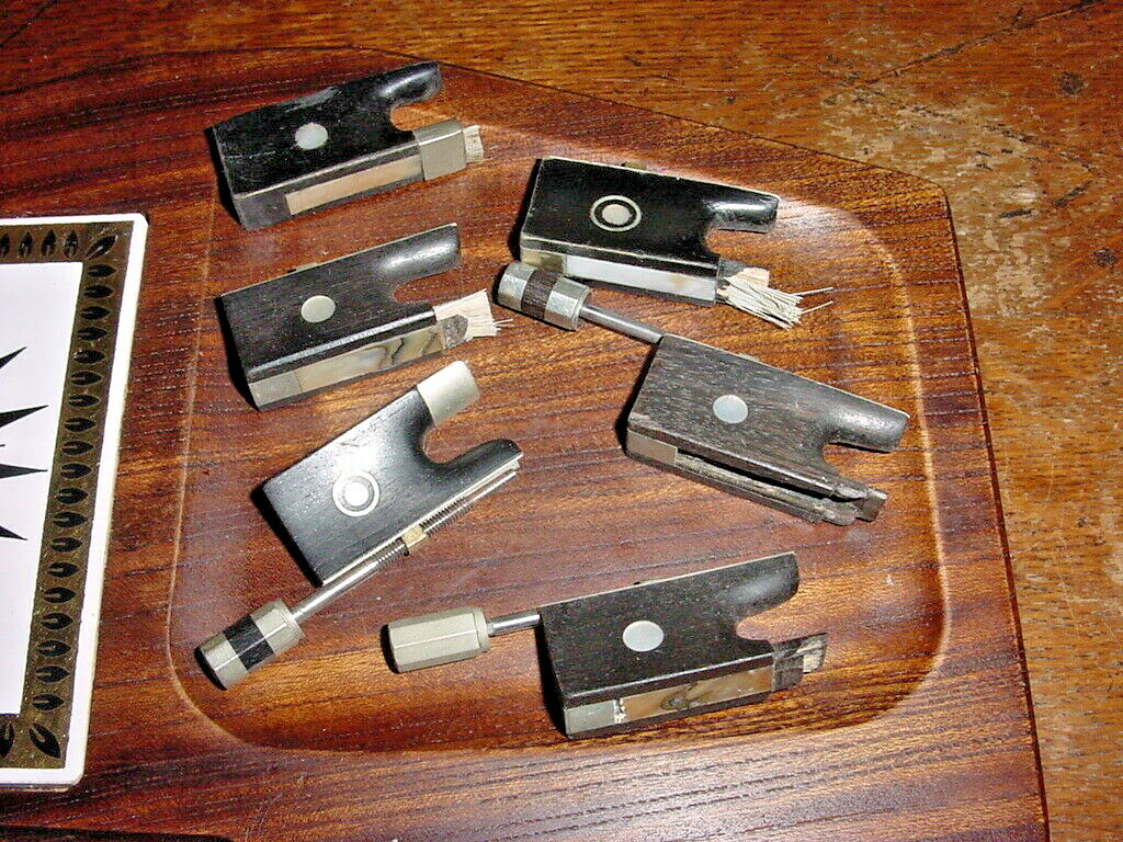 SIX VINTAGE VIOLIN BOW FROGS 4/4 PARTS OR REPAIR eBay