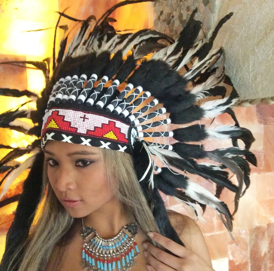 Federhaube, War Bonnet, Indian headdress, Coiffe indienne kenai, little big horn - Bild 1 von 2