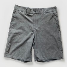Boy Size 26 Medium Hurley Phantom Walk Chino Shorts Gray Quick Dry