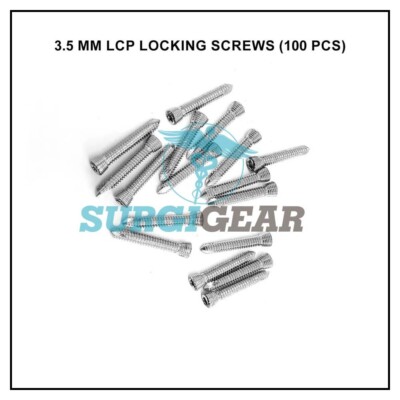 Set of 100 Pcs 3.5mm Locking Screws   Veterinary Orthopedic Surgical Instruments