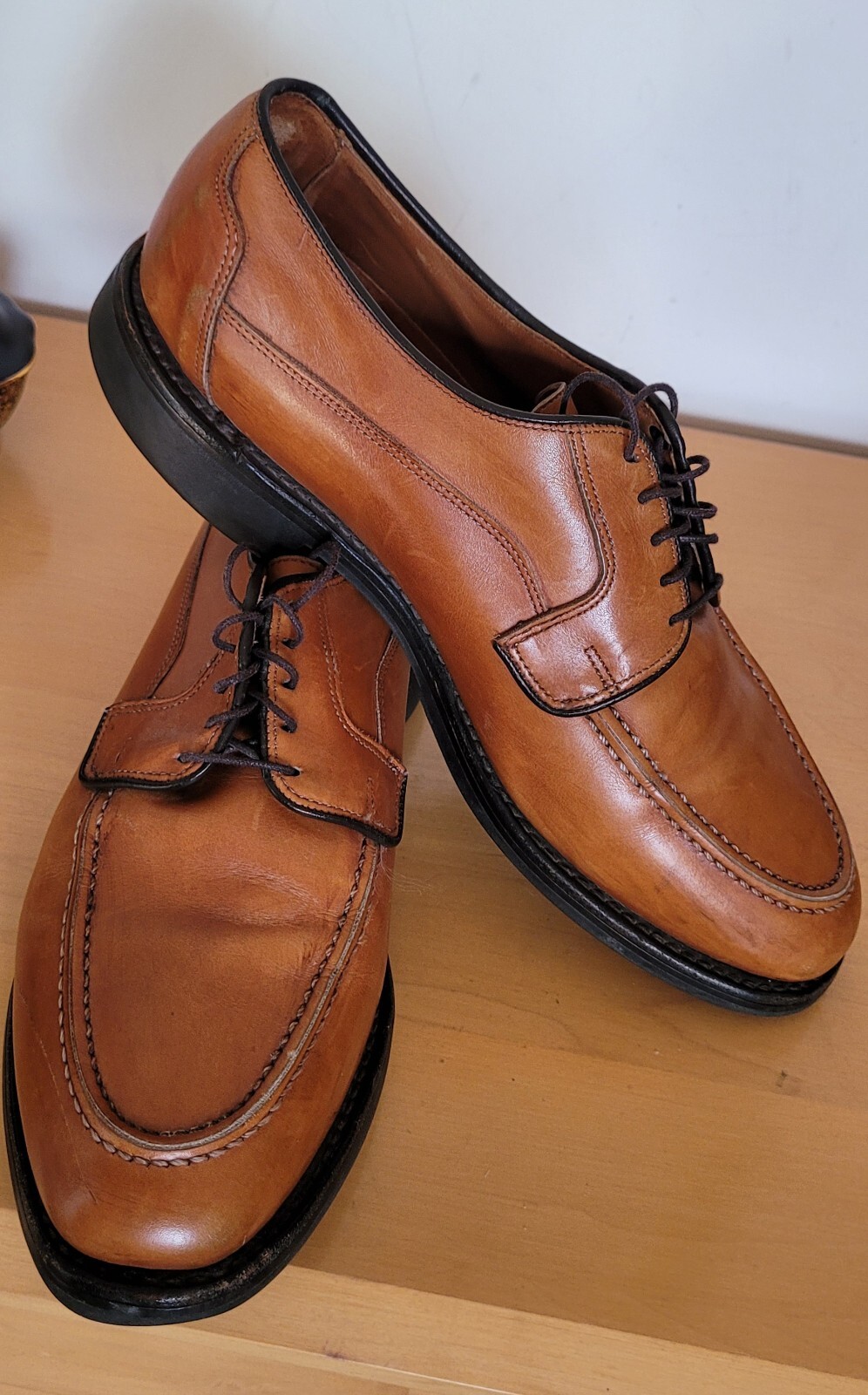 SAOLA Scarpe Oxford Allen Edmonds Hillcrest da uomo in pelle marrone con lacci taglia 9 5D