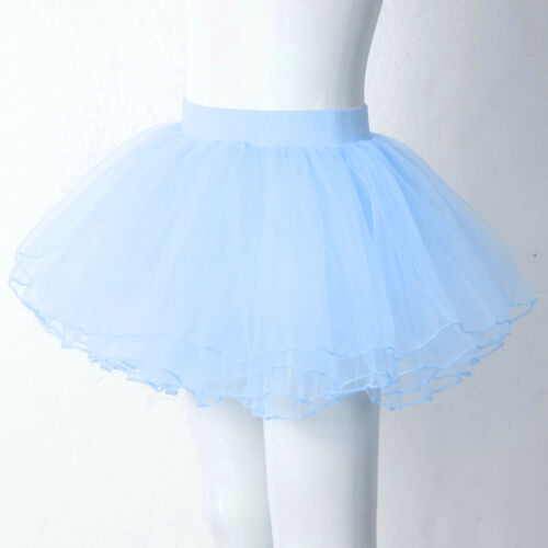 Kinder Mädchen elastischer Bund Tutu Netz Rock vierlagig Ballett Tanz Party Rock - Bild 100 von 112