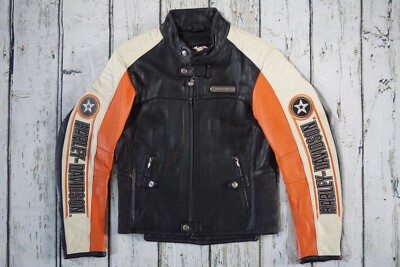 Harley Davidson Mens Vintage Rapid City Racing Black Leather
