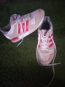 red leopard print adidas trainers