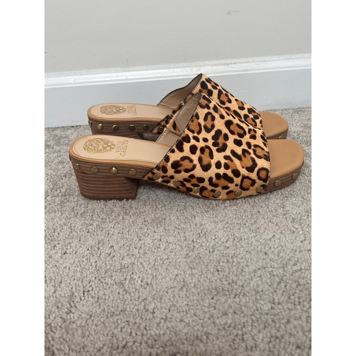 Vince Camuto Vince Leather Hanna Mule Haniya Studded Mule NWOB
