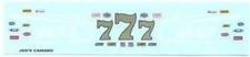 #7 Jegs Camaro Superstocker 1/25 waterslide decal