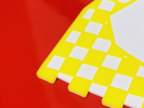 LAMBRETTA EN RELIEVE LI SX TV GP AMARILLO Y BLANCO A CUADROS CUPPINI GUARDABARROS - Imagen 6 de 8
