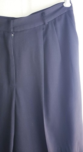 Vintage 90's Black Pleated High Waist Zoot Suit Style Chino Slacks Pants Sz 16 - Picture 2 of 6