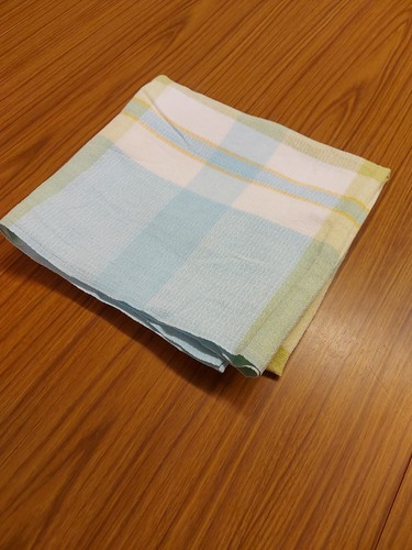 Vintage Striped Square Tablecloth 40" x 38" - Picture 9 of 9