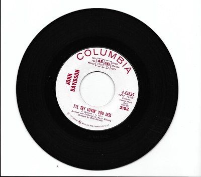 r&b soul popcorn JOHN DAVIDSON I'LL TRY LOVIN YOU LESS