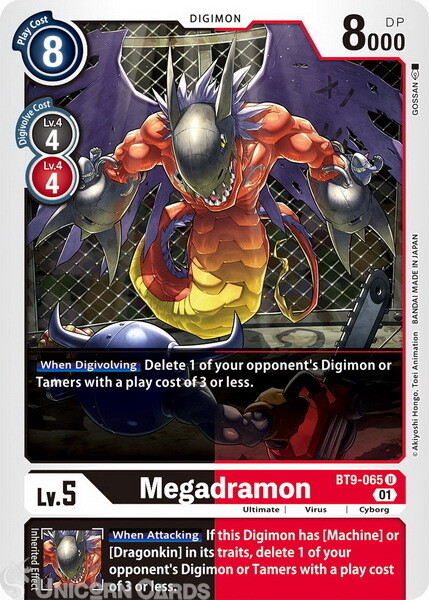 BT9-065 Megadramon Uncommon Mint Digimon Card