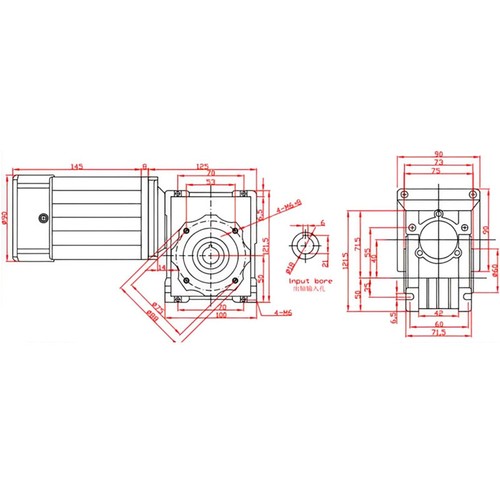 120W AC220V Worm Gear Reducer Gearbox Motor Gearmotor 14RPM-280RPM RV40 CW/CCW - Picture 4 of 9