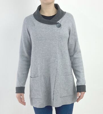Max Studio Cardigan Pullover Sweater Damen Gr.M (DE 38) Strickjacke  Grau 139049