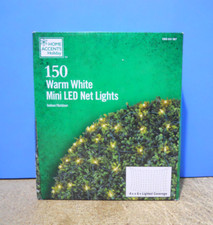Home Accent Holiday 150 Warm White Mini LED Net Lights Christmas 4'x6 ft