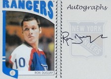 04-05 itg in game franchises base ron duguay new york rangers autograph auto