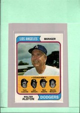 1974 Topps #144 Walt Alston EX/NM Dodgers MG ID:42547