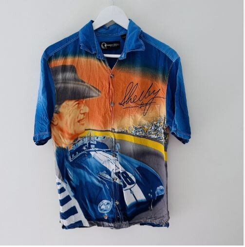 Carroll Shelby Store All Over Print Shirt Size XL Race Car