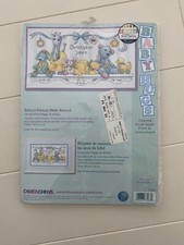 Dimensions BABY  S FRIENDS BIRTH RECORD Counted Cross Stitch 14  x8  73068 NEW