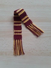 Wizard School Scarf Crochet BOOKMARK New Striped Style  - Handmade USA