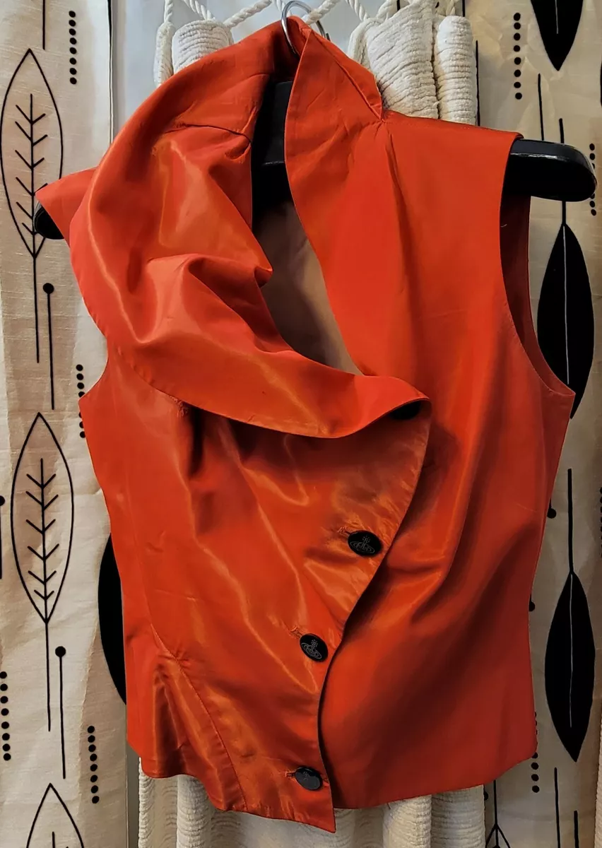 Vivienne Westwood 90s Red Label Assymetrical Red Sleeveless