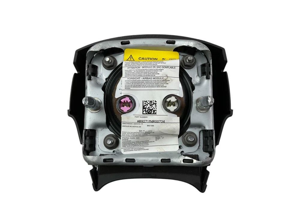 2005 06 07 08 2009 Chevy Trailblazer driver wheel airbag W/SCRATCHES BLACK - Image 4 of 4