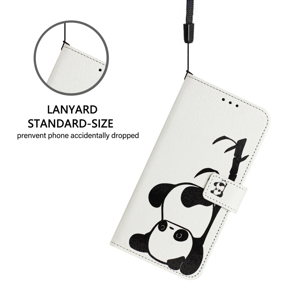 For Google Pixel 7 6 Pro 7a 6a Patterned Skin Flip Wallet Card Phone Case Cover - Image 4 of 4