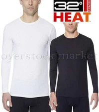 NEW! MENS 32 DEGREES HEAT LS BASE LAYER CREWNECK TOP! SOFT FEEL! VARIETY SZ/CLRS