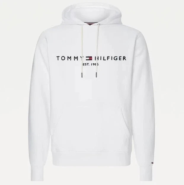 TOMMY HILFIGER Embroidered Tommy Logo Hooded Sweatshirt Mens 78J6321 | eBay