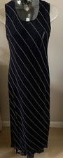 Ralph Lauren Navy Stripe Sleeveless Maxi Dress ~Size 4~